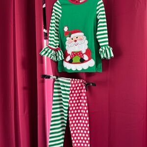 NWOT - Festive Green and Red Santa outfit from Rare Editions